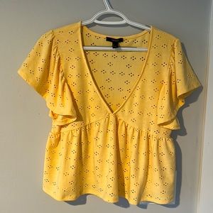 Forever 21 yellow blouse